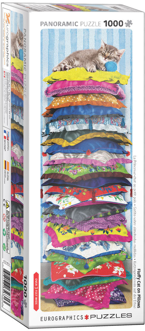 Puzzle: Panoramic Puzzles - Fluffy Kitty on Pillows (ONLINE ORDER ONLY)