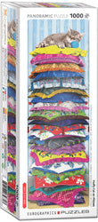 Puzzle: Panoramic Puzzles - Fluffy Kitty on Pillows (ONLINE ORDER ONLY)
