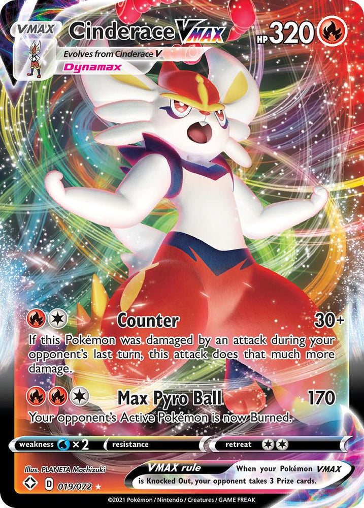 Cinderace VMAX (019/072) [Sword & Shield: Shining Fates] (Online Only)