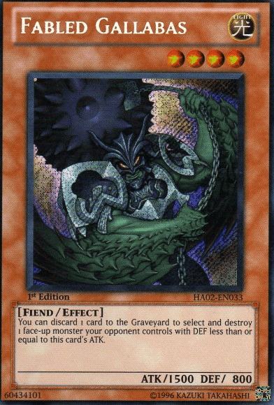 Fabled Gallabas [HA02-EN033] Secret Rare (ONLINE ORDER ONLY)