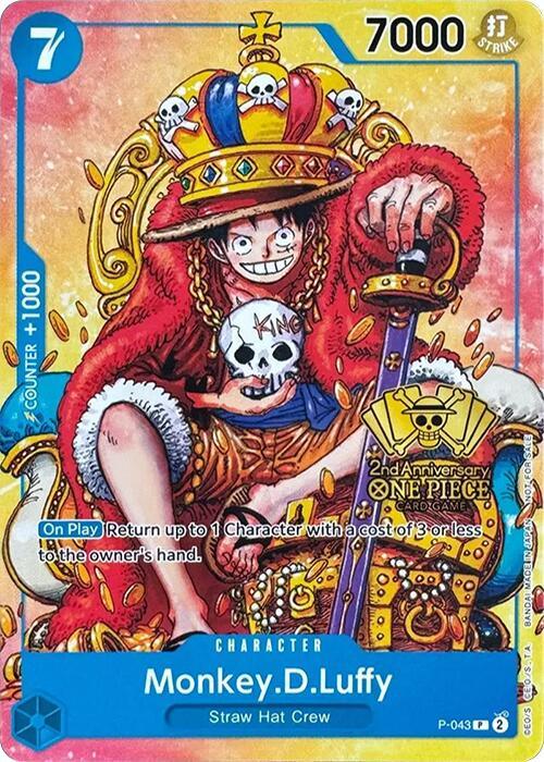 Monkey.D.Luffy (2nd Anniversary Stamped Promo) [One Piece Promotion Cards] (ONLINE ORDER ONLY)