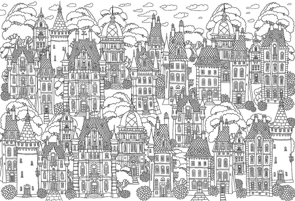 Puzzle: Color-Me Collection - Town Houses (ONLINE ORDER ONLY)