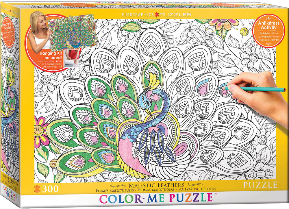 Puzzle: Color-Me Collection - Majestic Feathers (ONLINE ORDER ONLY)