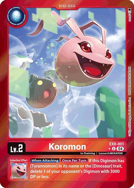 Koromon [EX8-001] (Limited Foil) [Chain of Liberation] (ONLINE ORDER ONLY)