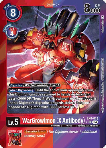 WarGrowlmon [EX8-015] (X Antibody) (Limited Foil) [Chain of Liberation] (ONLINE ORDER ONLY)