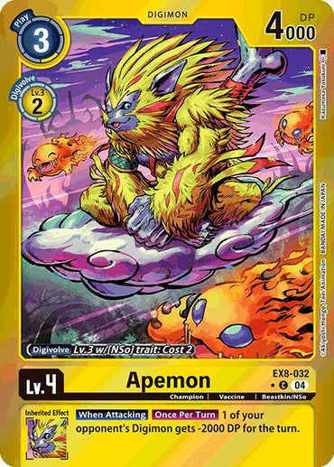Apemon [EX8-032] (Limited Foil) [Chain of Liberation] (ONLINE ORDER ONLY)