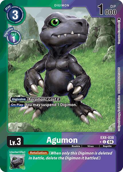 Agumon [EX8-038] - EX8-038 (Limited Foil) [Chain of Liberation] (ONLINE ORDER ONLY)