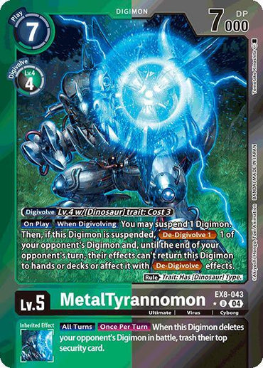 MetalTyrannomon [EX8-043] (Limited Foil) [Chain of Liberation] (ONLINE ORDER ONLY)