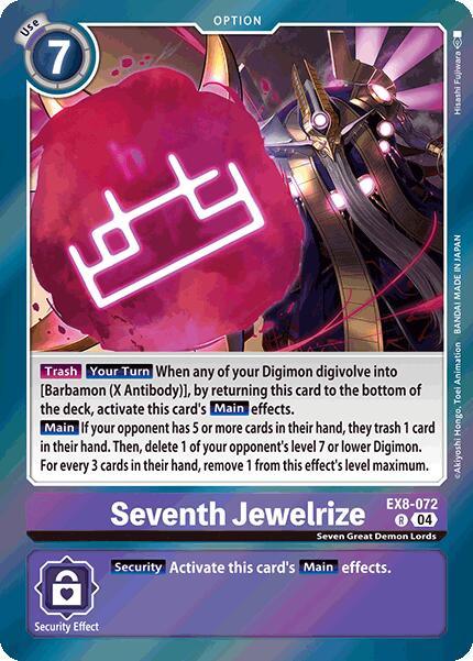Seventh Jewelrize [EX8-072] [Chain of Liberation] (ONLINE ORDER ONLY)