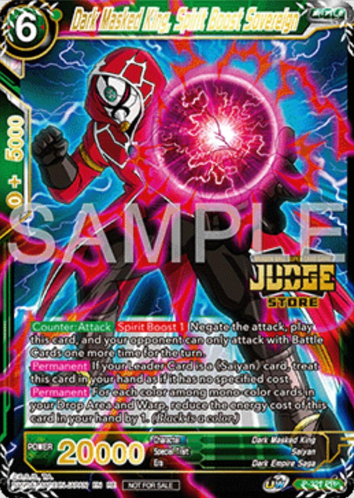 Dark Masked King, Spirit Boost Sovereign (Judge Pack Vol.16) (Store) (P-321) [Judge Promotion Cards] (ONLINE ORDER ONLY)