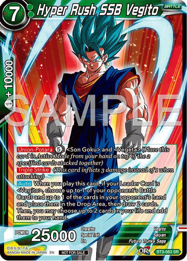 Hyper Rush SSB Vegito (Championship 2024 Finals Pack) (BT3-063) [Tournament Promotion Cards] (ONLINE ORDER ONLY)