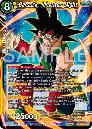 Bardock, Inherited Might (Championship 2024 Finals Pack) (BT18-107) [Tournament Promotion Cards] (ONLINE ORDER ONLY)