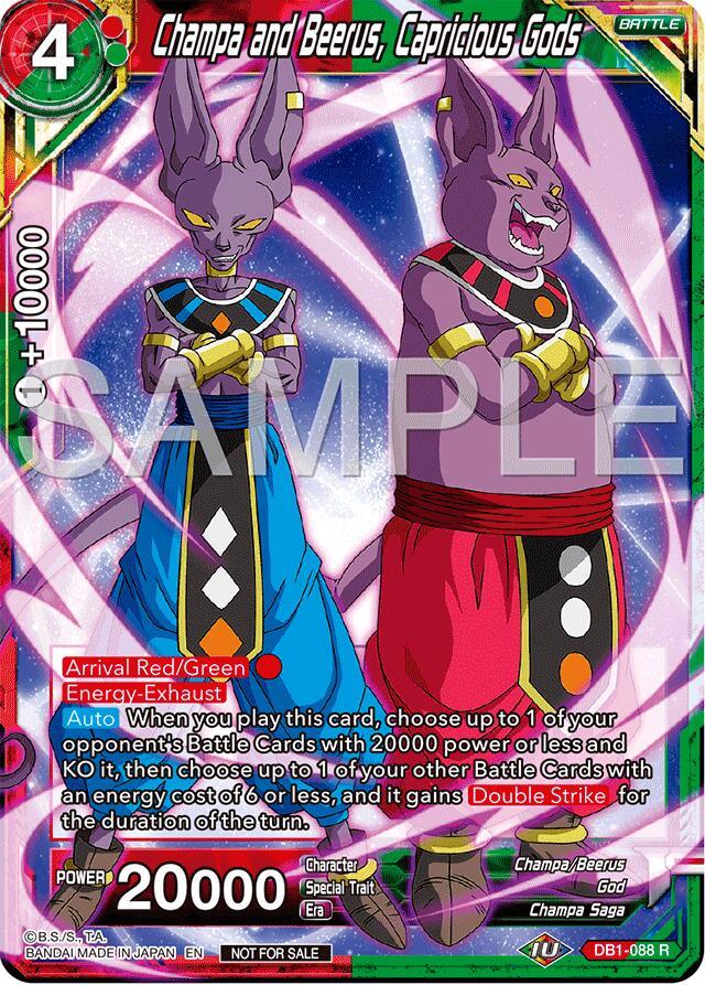 Champa and Beerus, Capricious Gods (Championship 2024 Finals Pack) (DB1-088) [Tournament Promotion Cards] (ONLINE ORDER ONLY)