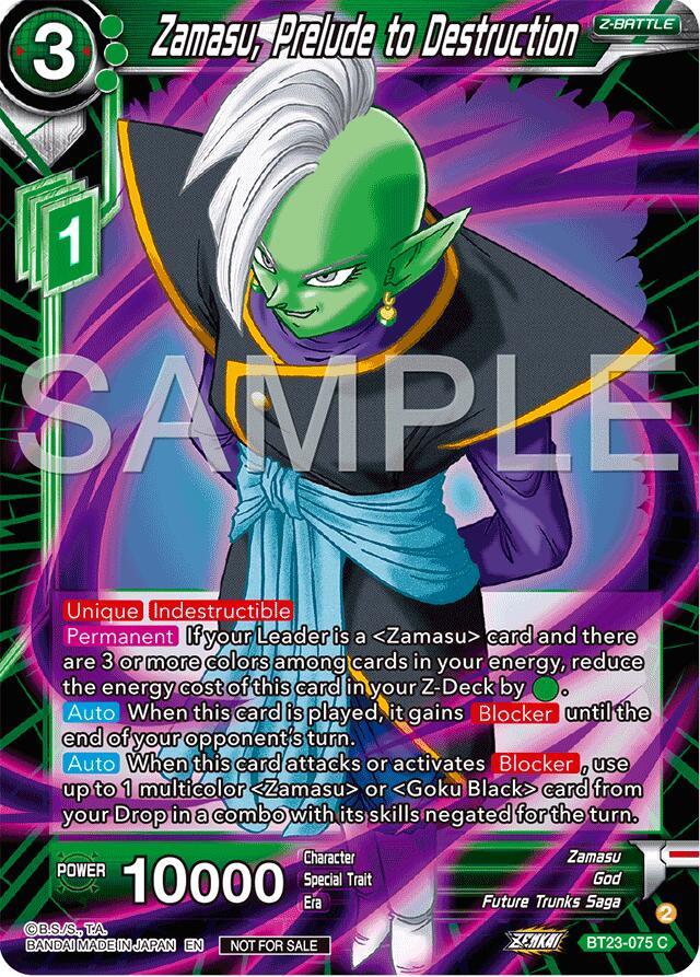 Zamasu, Prelude to Destruction (Championship 2024 Finals Zenkai Pack) (BT23-075) [Tournament Promotion Cards] (ONLINE ORDER ONLY)