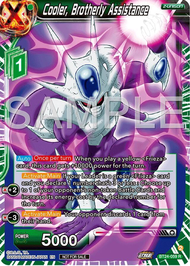 Cooler, Brotherly Assistance (Championship 2024 Finals Zenkai Pack) (BT24-059) [Tournament Promotion Cards] (ONLINE ORDER ONLY)