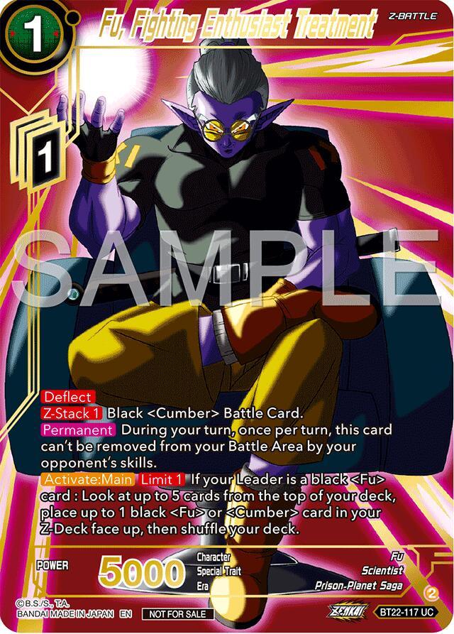 Fu, Fighting Enthusiast Treatment (Championship 2024 Finals Zenkai Pack) (Gold Stamped) (BT22-117) [Tournament Promotion Cards] (ONLINE ORDER ONLY)
