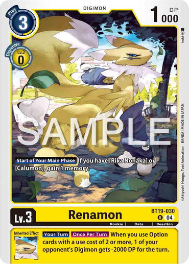 Renamon [BT19-030] [Release Special Booster Ver.2.0] (ONLINE ORDER ONLY)