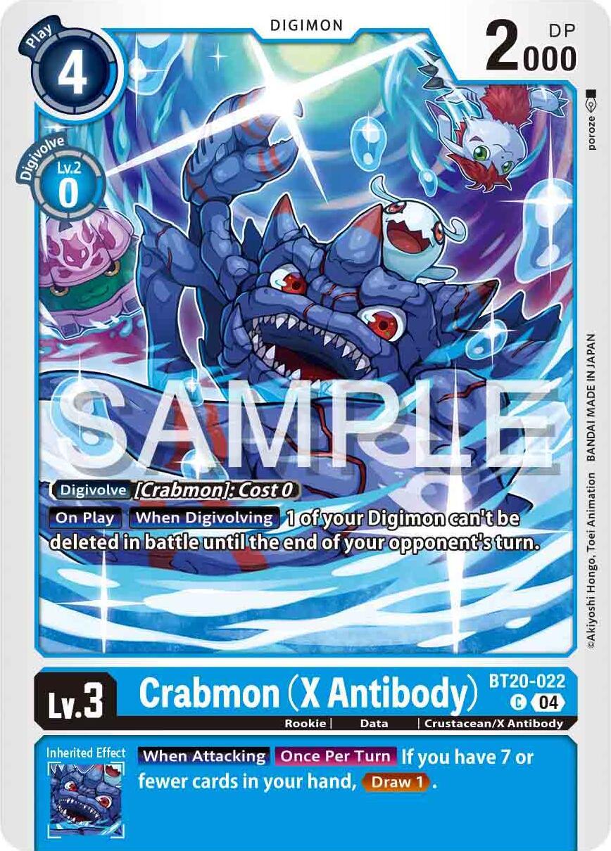 Crabmon [BT20-022] (X Antibody) [Release Special Booster Ver.2.0] (ONLINE ORDER ONLY)