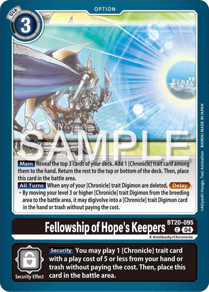 Fellowship of Hope's Keepers [BT20-095] [Release Special Booster Ver.2.0] (ONLINE ORDER ONLY)