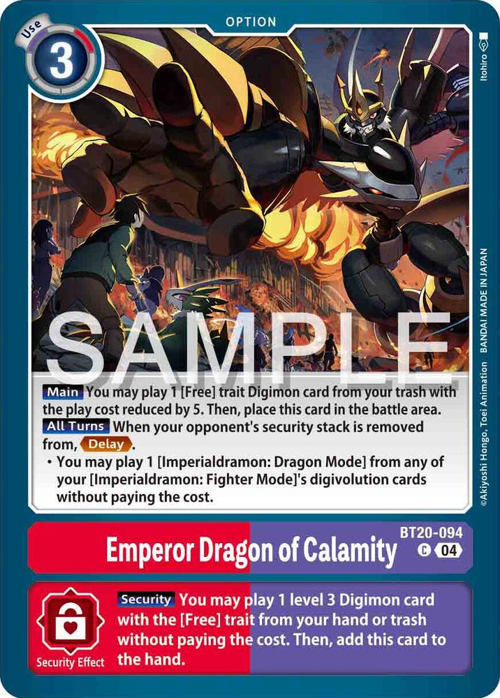 Emperor Dragon of Calamity [BT20-094] [Release Special Booster Ver.2.0] (ONLINE ORDER ONLY)