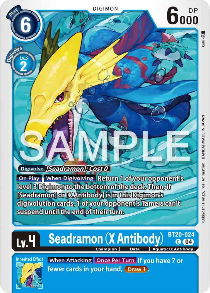 Seadramon [BT20-024] (X Antibody) [Release Special Booster Ver.2.0] (ONLINE ORDER ONLY)