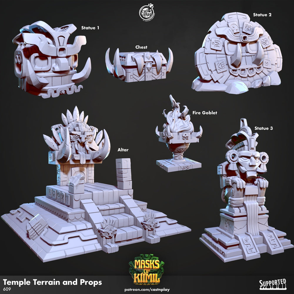 Temple Terrain and Props – Masks of Kiimil Jungle Temple Set (ONLINE ORDER ONLY)