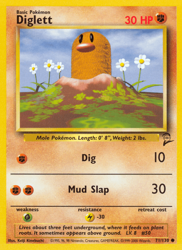 Diglett (71/130) [Base Set 2] (Online Only)