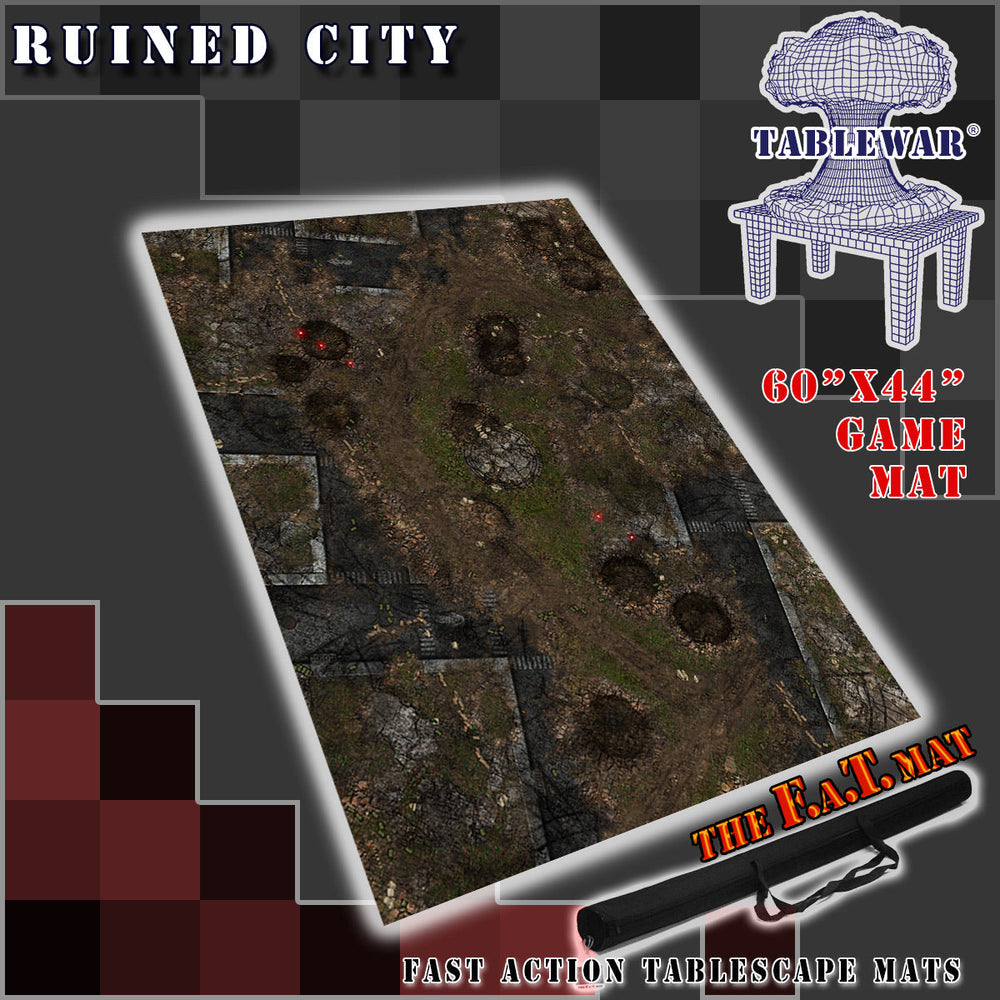 60x44" 'Ruined City' F.A.T. Mat Battle Gaming Mat (ONLINE ORDER ONLY)