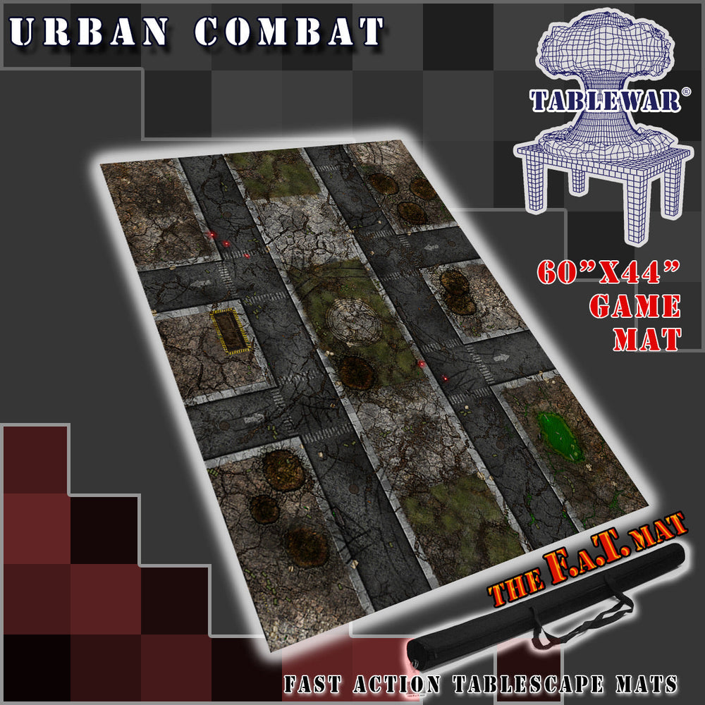 60x44" 'Urban Combat' F.A.T. Mat Battle Gaming Mat (ONLINE ORDER ONLY)