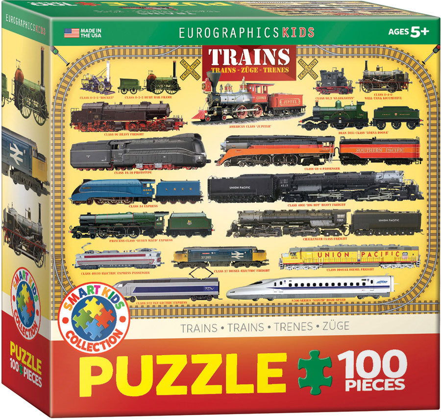 Puzzle: Educational Charts for Kids - Steam Locomotives (ONLINE ORDER ONLY)