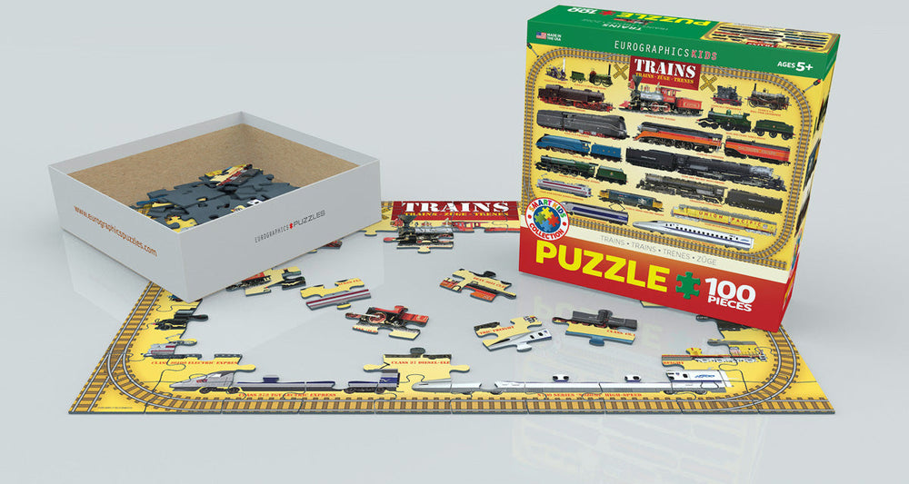 Puzzle: Educational Charts for Kids - Steam Locomotives (ONLINE ORDER ONLY)