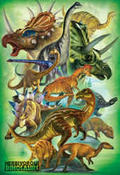Puzzle: Natural History Charts - Herbivorous Dinosaurs (ONLINE ORDER ONLY)