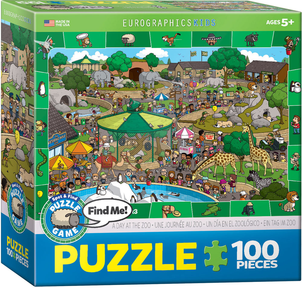 Puzzle: Spot & Find Puzzle Game - A Day in the Zoo (ONLINE ORDER ONLY)