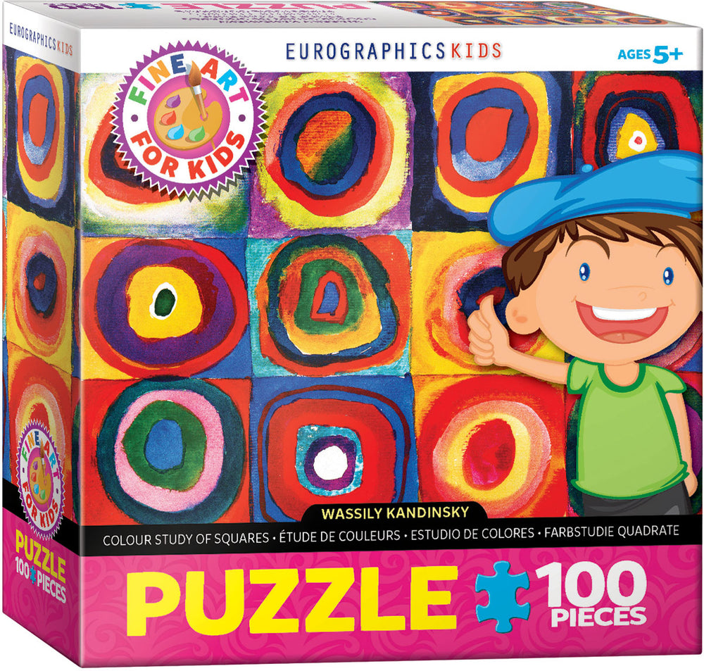 Puzzle: Fine Art For Kids - Colour Study of Squares by Wassily Kandinsky (ONLINE ORDER ONLY)