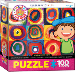 Puzzle: Fine Art For Kids - Colour Study of Squares by Wassily Kandinsky (ONLINE ORDER ONLY)