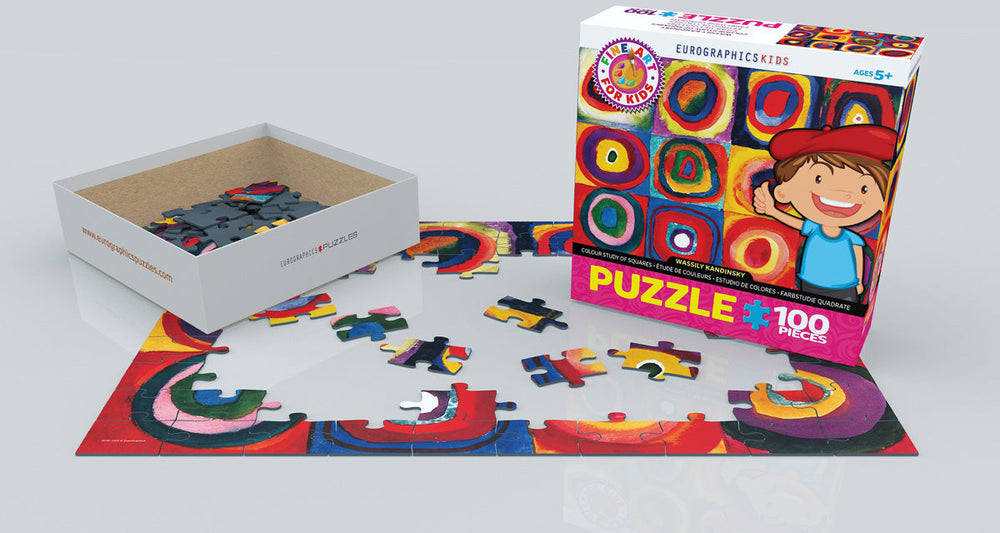 Puzzle: Fine Art For Kids - Colour Study of Squares by Wassily Kandinsky (ONLINE ORDER ONLY)
