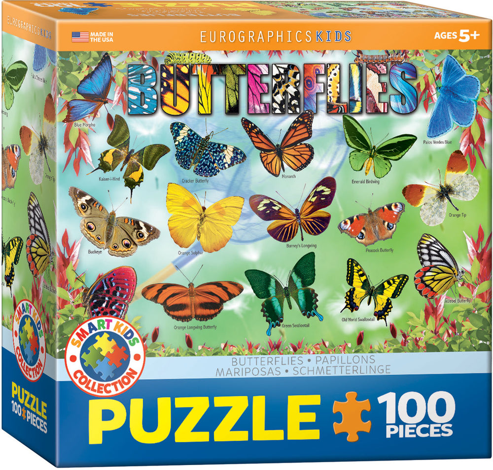 Puzzle: Educational Charts for Kids - Garden Butterflies (ONLINE ORDER ONLY)