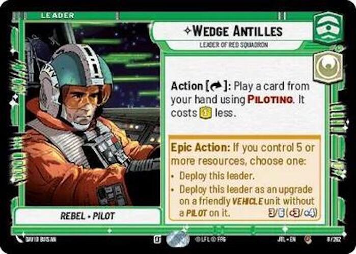 Wedge Antilles - Leader of Red Squadron (008/257) [Jump to Lightspeed] (ONLINE ORDER ONLY)