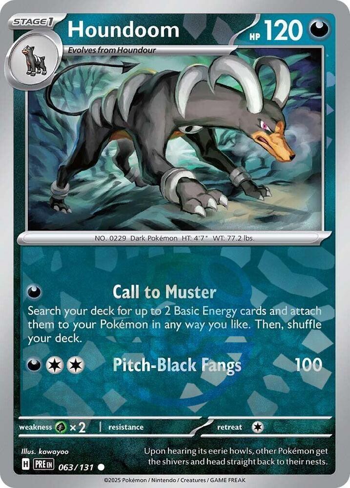 Houndoom (063/131) (Master Ball Pattern) [Scarlet & Violet: Prismatic Evolutions] (Online Only)