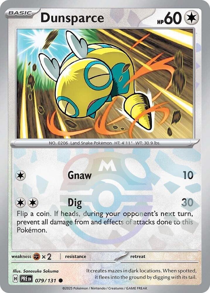 Dunsparce (079/131) (Master Ball Pattern) [Scarlet & Violet: Prismatic Evolutions] (Online Only)