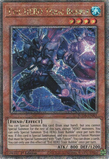 Evil HERO Toxic Bubble (Quarter Century Secret Rare) [SUDA-EN001] Quarter Century Secret Rare (ONLINE ORDER ONLY)