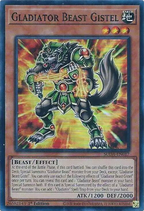 Gladiator Beast Gistel [SUDA-EN017] Super Rare (ONLINE ORDER ONLY)
