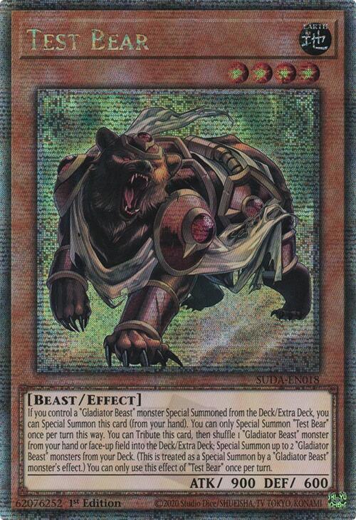 Test Bear (Quarter Century Secret Rare) [SUDA-EN018] Quarter Century Secret Rare (ONLINE ORDER ONLY)