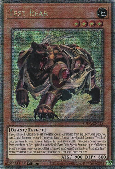 Test Bear (Quarter Century Secret Rare) [SUDA-EN018] Quarter Century Secret Rare (ONLINE ORDER ONLY)