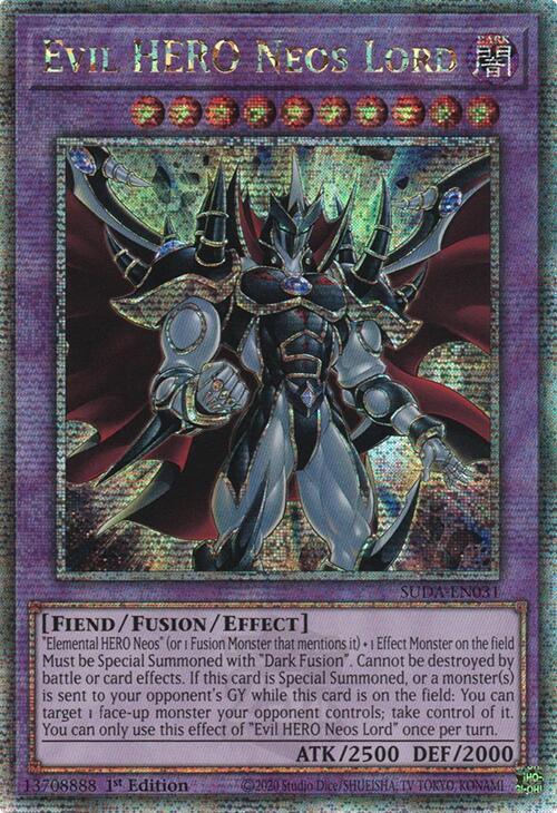 Evil HERO Neos Lord (Quarter Century Secret Rare) [SUDA-EN031] Quarter Century Secret Rare (ONLINE ORDER ONLY)