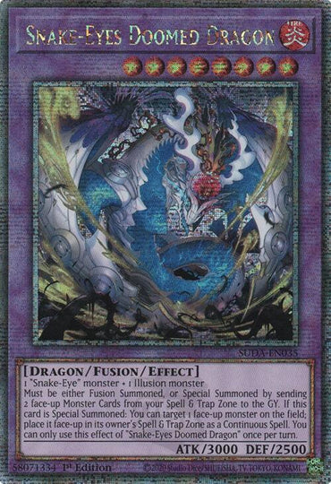 Snake-Eyes Doomed Dragon (Quarter Century Secret Rare) [SUDA-EN035] Quarter Century Secret Rare (ONLINE ORDER ONLY)