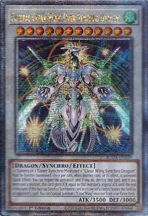 Crystal Clear Wing Over Synchro Dragon (Quarter Century Secret Rare) [SUDA-EN039] Quarter Century Secret Rare (ONLINE ORDER ONLY)