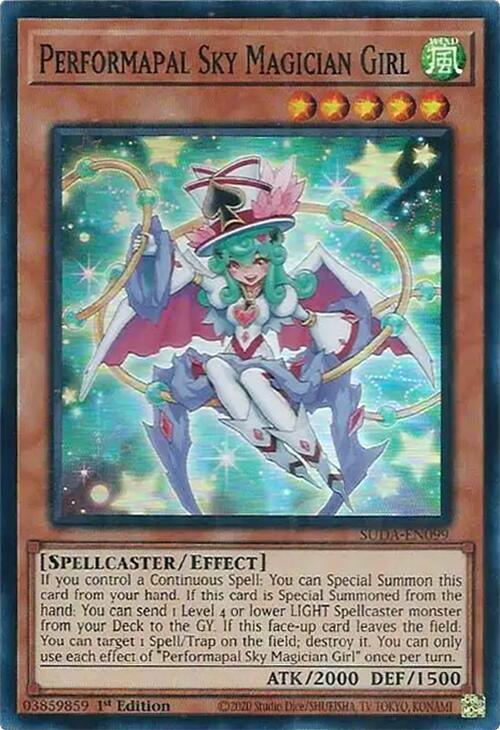 Performapal Sky Magician Girl [SUDA-EN099] Super Rare (ONLINE ORDER ONLY)