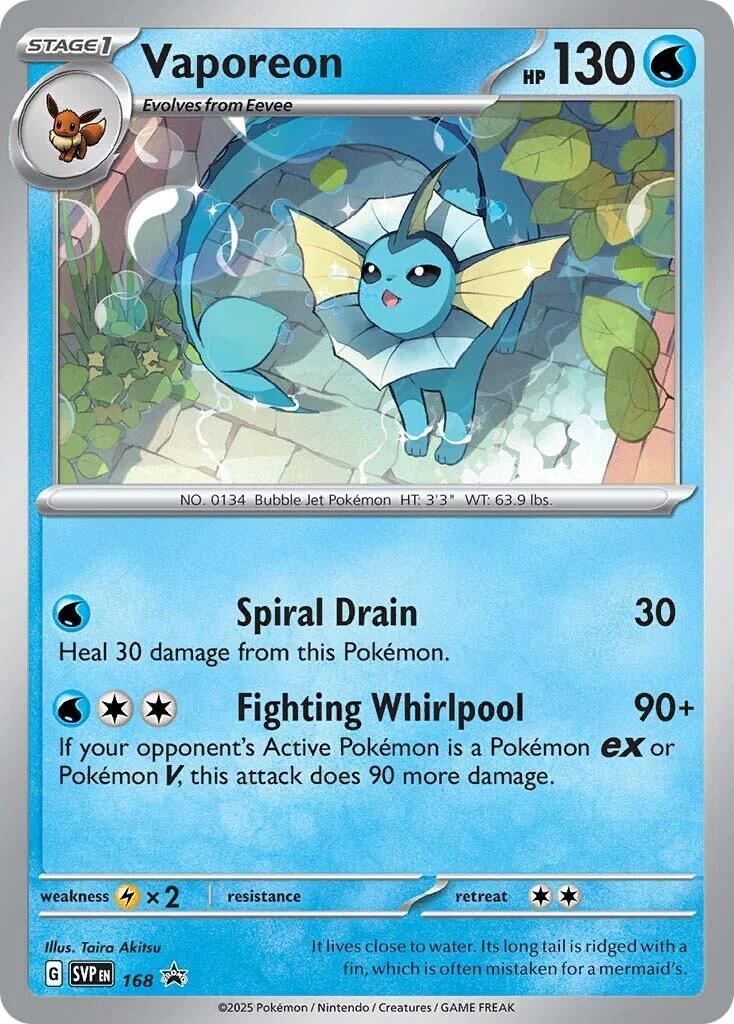Vaporeon (SVP168) [Scarlet & Violet: Black Star Promos] (ONLINE ORDER ONLY)