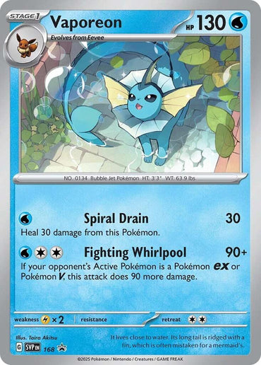 Vaporeon (SVP168) [Scarlet & Violet: Black Star Promos] (ONLINE ORDER ONLY)
